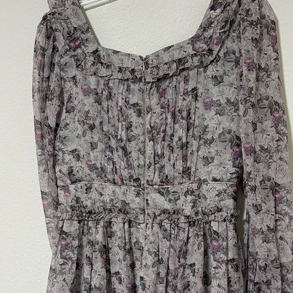 Ivy City Co Lavender Floral Long Sleeve Dress - Picture 6 of 6